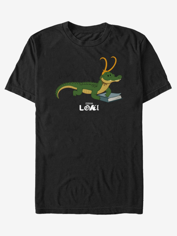 ZOOT.Fan Črna unisex majica ZOOT.Fan Marvel Gator Loki Hero