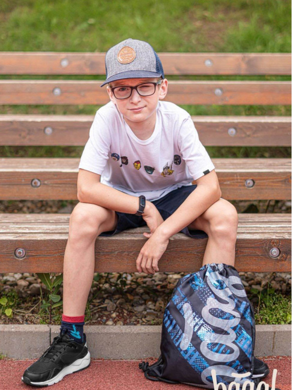 BAAGL  Modra torba s skate strukturo Baagl