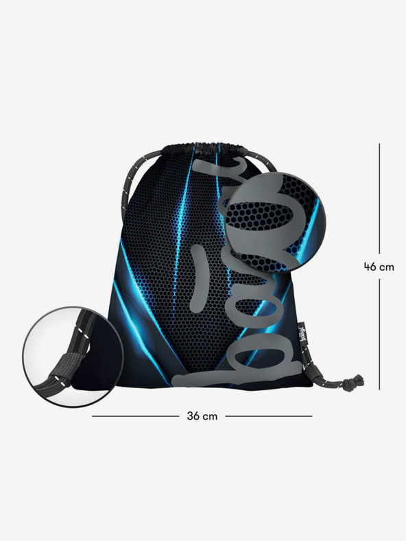 BAAGL  Črna torba skate bluelight Baagl