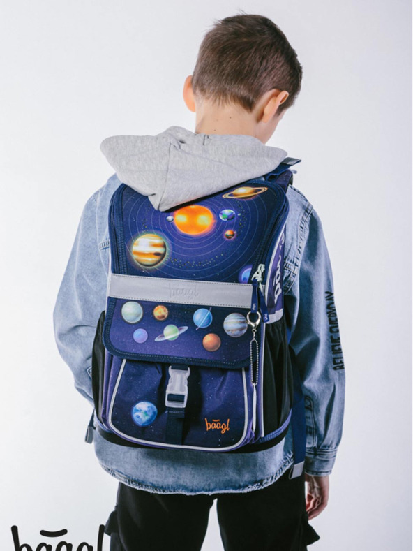 BAAGL  Modra šolska torba Zippy Baagl Planeti