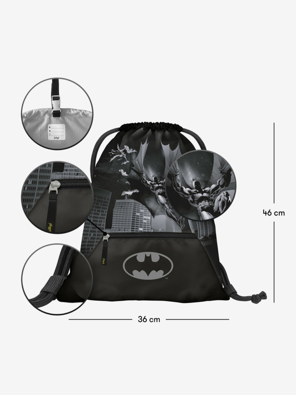BAAGL  Črna torba z žepom Baagl Batman Dark City
