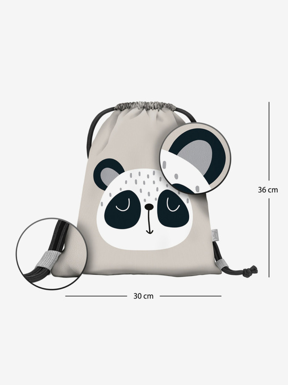 BAAGL  Siva predšolska torba Baagl Panda