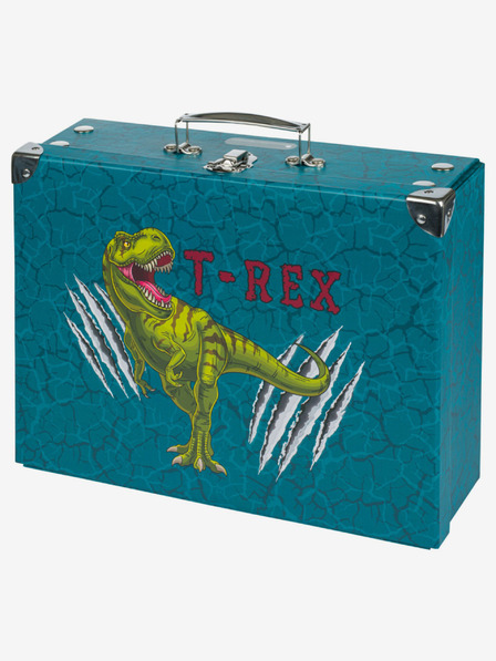 BAAGL  Zelena zložljiva šolska torba z nastavki Baagl T-Rex