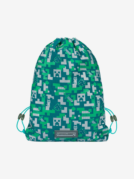 BAAGL  Zelena torba Baagl Minecraft Silver Creeper