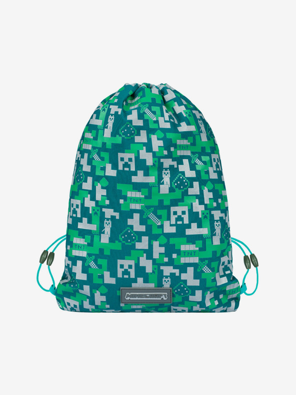 BAAGL  Zelena torba Baagl Minecraft Silver Creeper