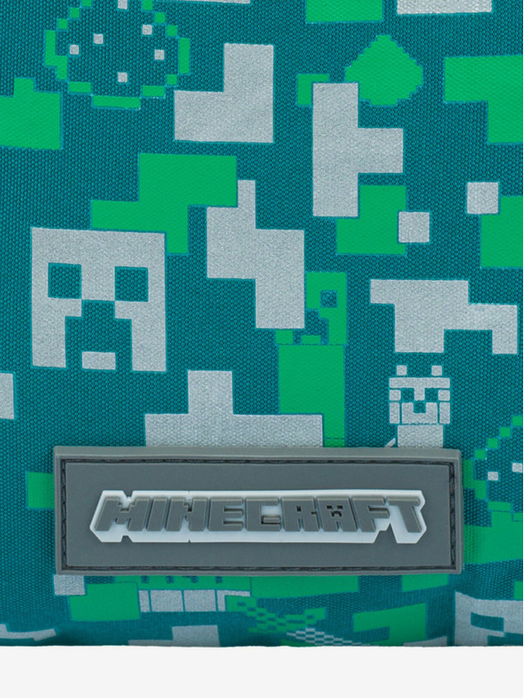 BAAGL  Zelena torba Baagl Minecraft Silver Creeper