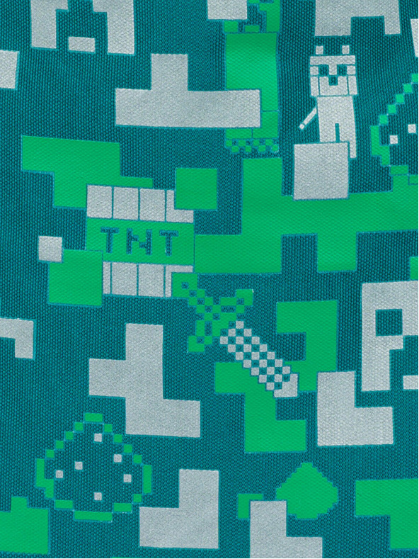 BAAGL  Zelena torba Baagl Minecraft Silver Creeper