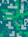 BAAGL  Zelena torba Baagl Minecraft Silver Creeper