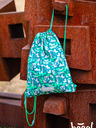 BAAGL  Zelena torba Baagl Minecraft Silver Creeper