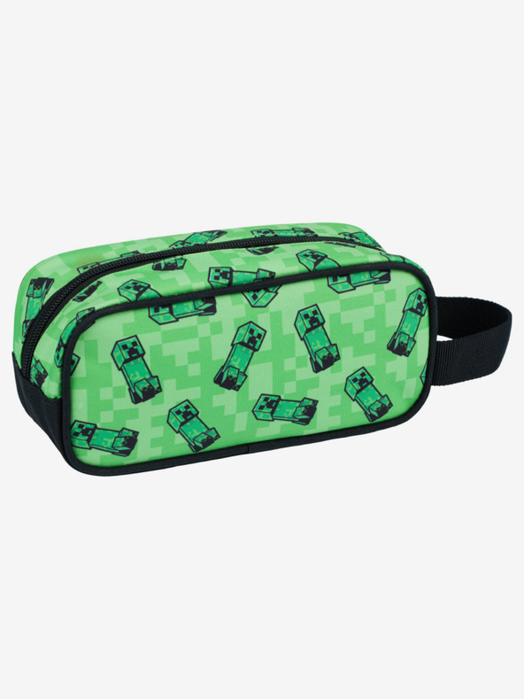 BAAGL  Zeleni šolski komplet - svinčnik, torba Baagl Minecraft 2 Creeper