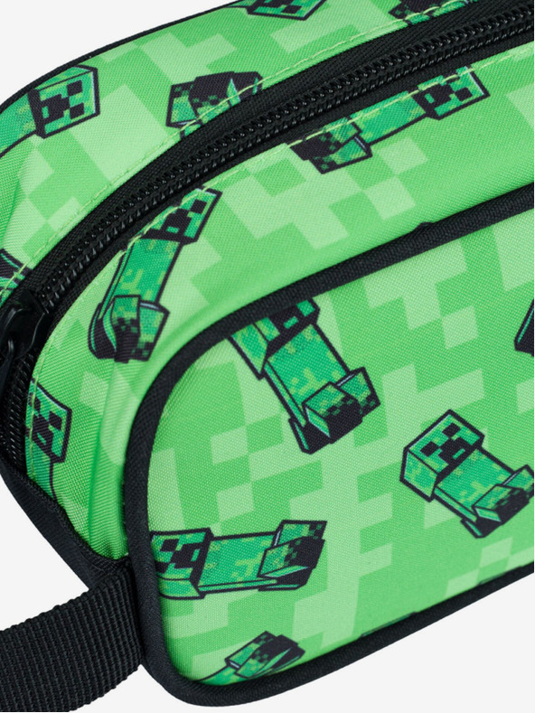 BAAGL  Zeleni šolski komplet - svinčnik, torba Baagl Minecraft 2 Creeper