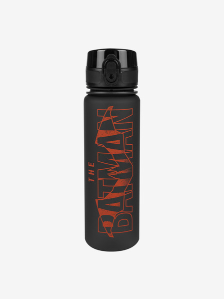 BAAGL  Črna tritanska steklenička za pitje z logotipom batmana, rdeča, 500 ml Baagl