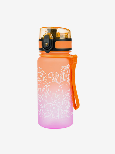 BAAGL  Oranžna plastenka za pitje iz tritana Gradient Animals, 350 ml Baagl