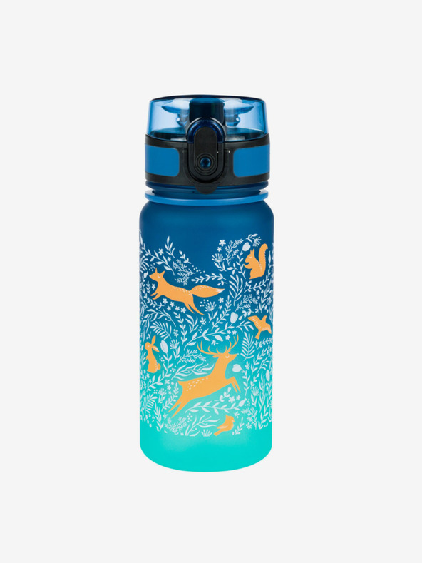 BAAGL  Modra tritanska steklenička za pitje z naklonom gozd, 350 ml Baagl