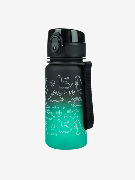 BAAGL  Zelena tritanska steklenička za pitje z nagibom dino, 350 ml Baagl