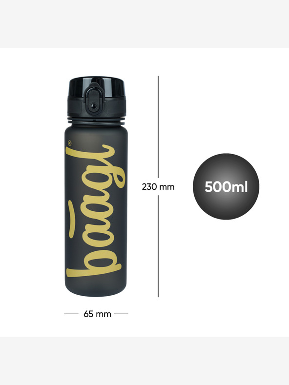 BAAGL  BAAGL Steklenička za pitje iz tritana Logo Gold, 500 ml BAAGL