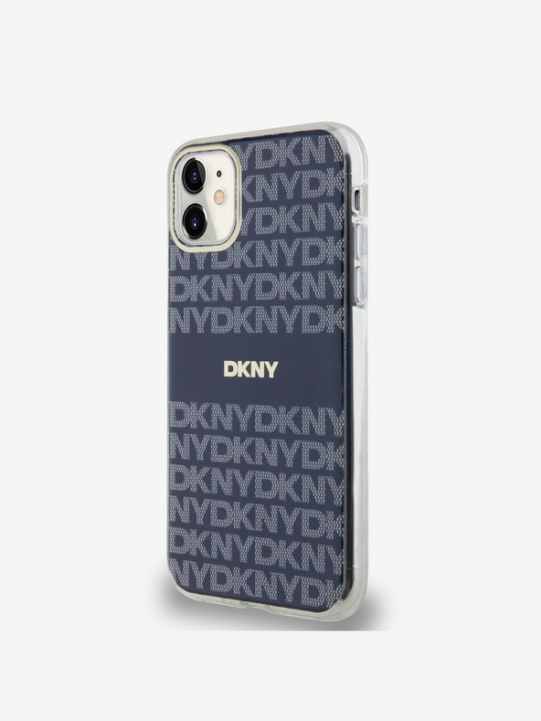 DKNY PC/TPU Repeat Pattern Tonal Stripe Magsafe Back Cover za iPhone 11 Blue DKNY