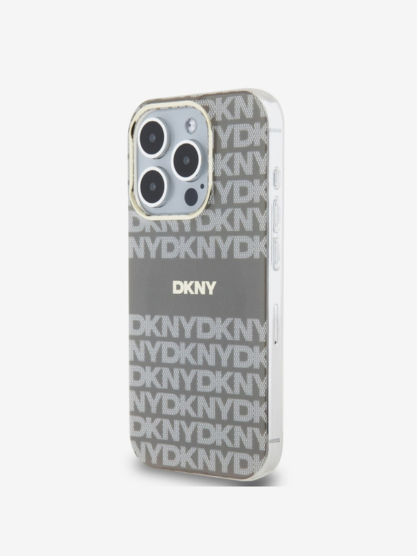 DKNY PC/TPU Repeat Pattern Tonal Stripe Magsafe Back Cover za iPhone 14 Pro Beige DKNY