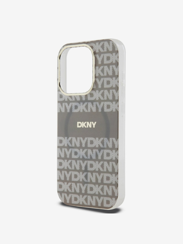 DKNY PC/TPU Repeat Pattern Tonal Stripe Magsafe Back Cover za iPhone 14 Pro Beige DKNY