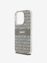 DKNY PC/TPU Repeat Pattern Tonal Stripe Magsafe Back Cover za iPhone 14 Pro Beige DKNY