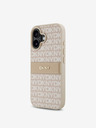 DKNY DKNY PU Leather Repeat Pattern Tonal Stripe Back Cover za iPhone 16 Plus Pink