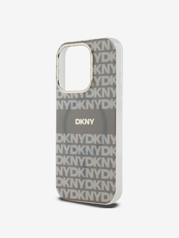 DKNY PC/TPU Repeat Pattern Tonal Stripe Magsafe Back Cover za iPhone 14 Pro Max Beige DKNY