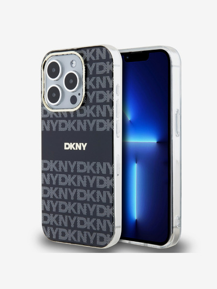 DKNY PC/TPU Repeat Pattern Tonal Stripe Magsafe Back Cover za iPhone 14 Pro Black DKNY