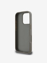 DKNY DKNY PU Leather Checkered Pattern and Stripe Back Cover za iPhone 16 Pro Max Beige