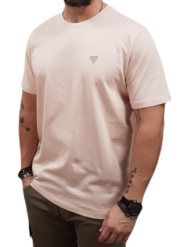 Guess Jeans Moška svetlo roza majica Guess jeans