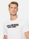 Guess Jeans Moška bela majica z napisom G011 Guess jeans