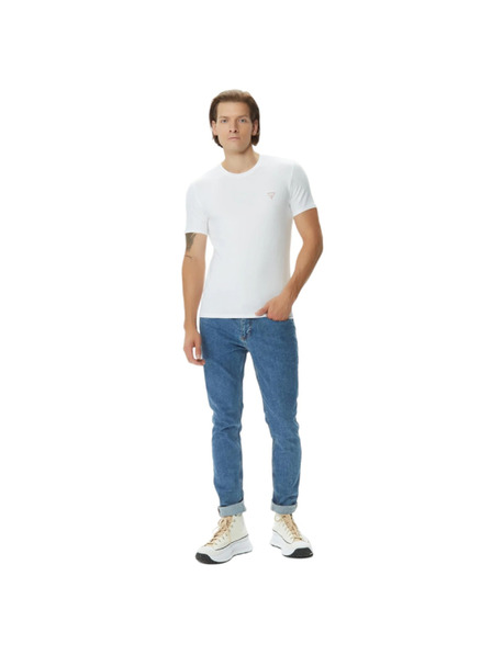 Guess Jeans Moško bela slim fit majica G011 Guess jeans