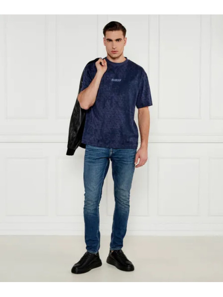 Guess Jeans Moško modra majica Gotam Guess jeans