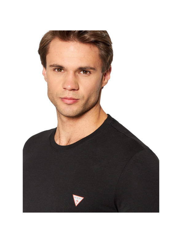 Guess Jeans Moško črna slim fit majica Core str Guess jeans