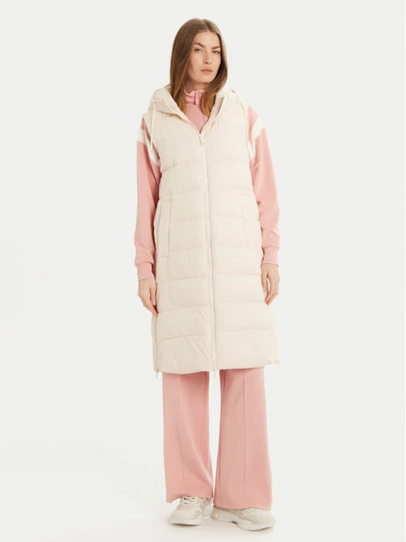 Guess Jeans Ženska bela puhasta jakna Guess jeans