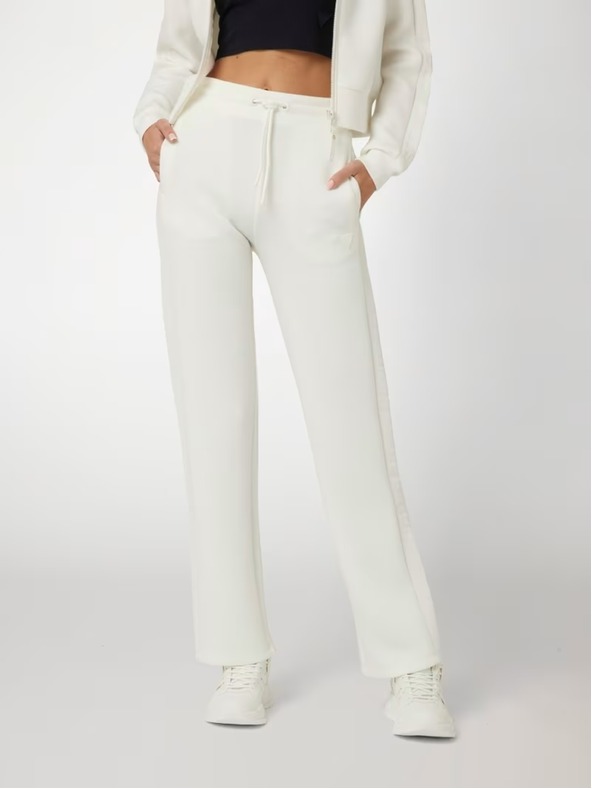 Guess Jeans Ženske bele trenirka s stranskim logotipom Guess jeans