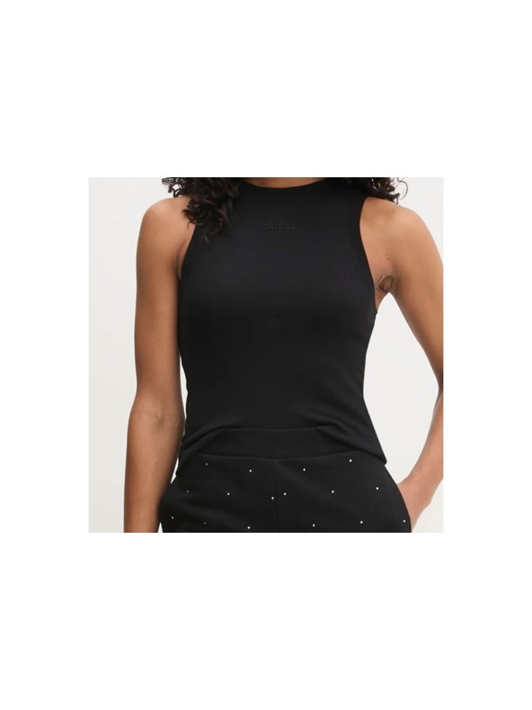 Guess Jeans Ženska črna brezrokavna bluza Guess jeans