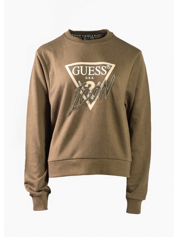 Guess Jeans Ženska zelena jopa Guess Jeans G8K2 Desert Green