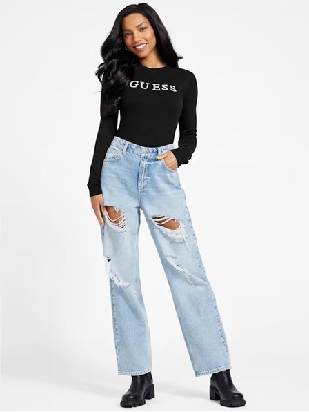 Guess Jeans Ženska črna jopica jblk Guess jeans