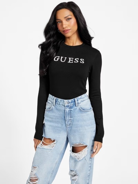 Guess Jeans Ženska črna jopica jblk Guess jeans