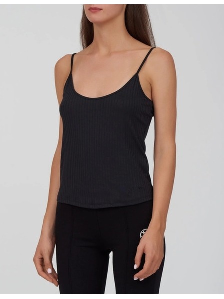 Guess Jeans Ženska črna majica brez rokavov Guess Beachwear