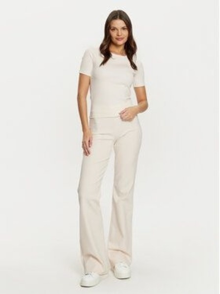 Guess Jeans Ženska bela rebrasta majica G6F4 Guess jeans