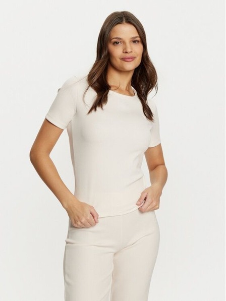 Guess Jeans Ženska bela rebrasta majica G6F4 Guess jeans