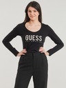 Guess Jeans Žensko črno majico Python Guess jeans