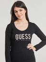 Guess Jeans Žensko črno majico Python Guess jeans