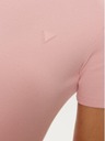 Guess Jeans Žensko rožnato rebrasto majico G6J8 Guess jeans