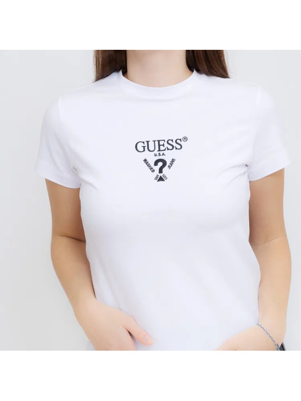 Guess Jeans Žensko belo majico Colette Guess jeans