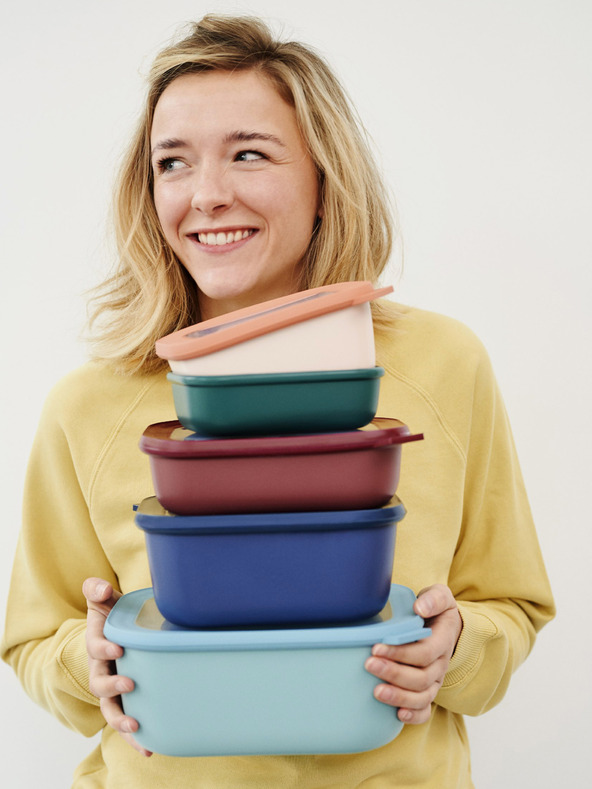 Mepal Svetlo zelena Mepal Cirqula pravokotna skleda za shranjevanje 1500 ml