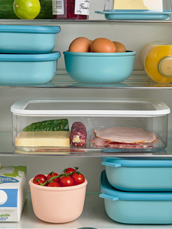 Mepal Svetlo moder set posod Mepal Cirqula Rectangular 750 + 1500 + 3000 ml