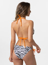 DORINA Komplet dveh spodnjih delov ženskih kopalk v oranžni in beli barvi DORINA Avalon