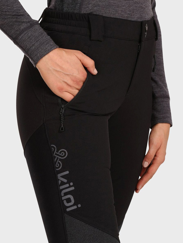 Kilpi Črne ženske outdoor hlače KILPI NUUK